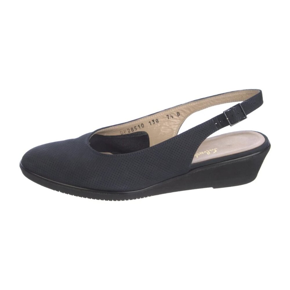 Salvatore Ferragamo Blue Suede Sling Back Pump Women's Sz 7.5B - good pre-owned - Picture 8 of 8